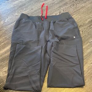 Figs Charcoal high waisted yola skinny scrub pant